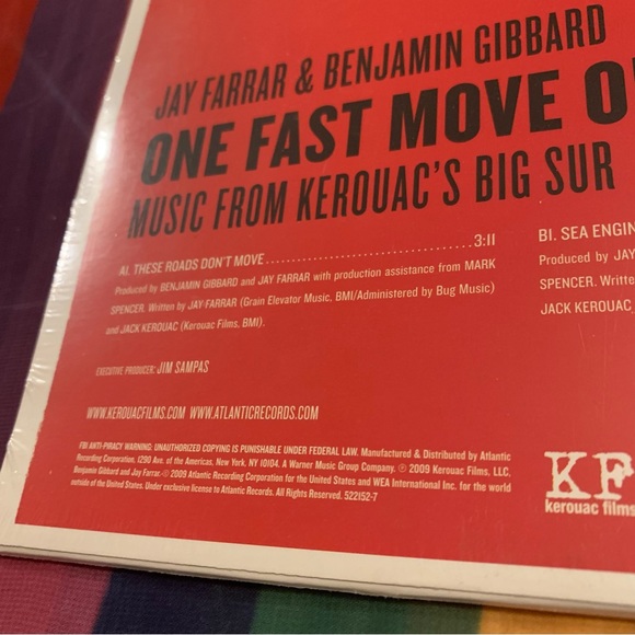 Jay Ferrar & Benjamin Gibbard Music From Jack Kerouac's Big Sur 7” Unopened - Picture 6 of 12